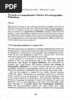 012 - Abraham Solomonick - Towards A Comprehensive Theory of Lexicographic Definitions