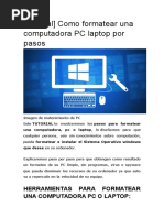 Tutorial Formateo de PC