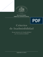 Criterios Inadmisibilidad Tribunal Constitucional