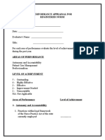 Appraisal Form