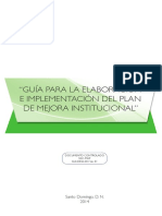 GUIA para La Elaboracion e Implementacion Del Plan de Mejora Institucional