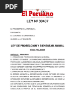 Ley de Protección y Bienestar Animal