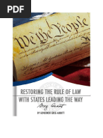 Restoring The Rule of Law With States Leading The Way