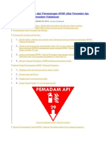 Syarat Penempatan Dan Pemasangan APAR (Alat Pemadam Api Ringan) - Tabung Pemadam Kebakaran