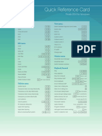 Quick Reference Card: Finale 2014 For Windows