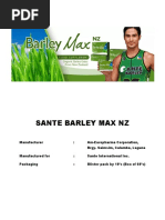 Sante Barley Max NZ Documents