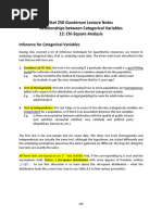 Stat 250 Gunderson Lecture Notes Relationships Between Categorical Variables 12: Chi Square Analysis