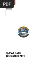 Java Programming Lab Manual