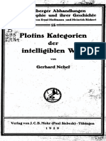 Nebel, Plotins Kategorien Der Intelligiblen Welt (1929)