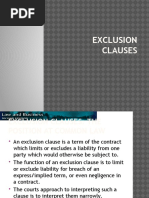 Exclusion Clauses