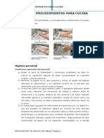 Manual de Procedimientos para Cocina