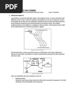 Introduction To Gas Turbine: 1. Operating Principle