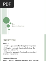 2.1 Quadratics Notes