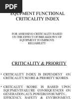 Equpment Functional Criticality Index