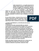 La Saturación de Aceite Remanente