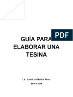 Guía para Elaborar Una Tesina