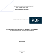 Os Modelos de Redução de Danos e Abstinencia Na Percepção Dos Usuários