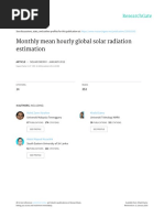 Monthly Mean Hourly Global Solar Radiation