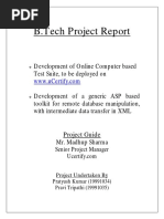 B.Tech Project Report: Development of Online Computer Based Test Suite, To Be Deployed On