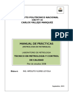 Manual de Metrología de Materiales para La Realización de Practicas en El Laboratorio