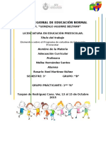 1.ensayo Acerca de Los Elementos Sobre El Programa de Estudios de Educación Preescolar