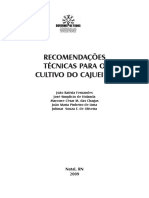 Recomendações Técnicas para o Cultivo de Cajueiro