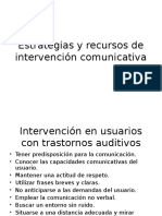 Estrategias y Recursos de Intervención Comunicativa