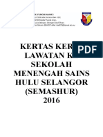 Kertas Kerja Lawatan SEMASHUR