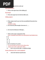 Petroleum Engineering Sample Questions