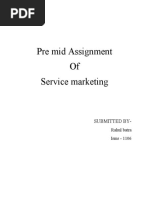 Service Marketing Assignment