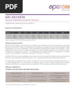 AISI 347347H Niobium Stabilized Austenitic Stainless