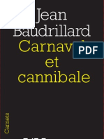 Carnaval Et Cannibale de Jean Baudrillard