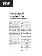 Complications of Local Anesthesia