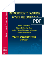 Introduction To Radiation Physics and Dosimetry