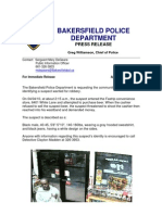 Bakersfield Police Department: Press Release