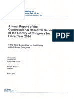 2014 Annual Report of The Congressional Research Service