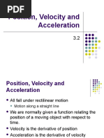 Position, Velocity and Acceleration