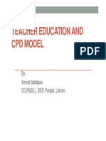 Teacher Education and CPD Model: by by Azmat Siddique CC (R&DL), DSD Punjab, Lahore