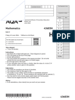 AQA Unit 3 Geometryandalgebra Higher Question JUN14