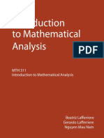 Introduction To Mathematical Analysis