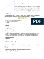 Matemática - Resumos Vestibular - Logaritmos Teoria Gabarito I