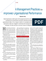 Embedding Risk Management For Improved Organisational Performance