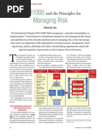 ISO31000:2009 and Principles For Managing Risk