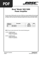 Bose 1800 - 1801 Power Amp Service Manual