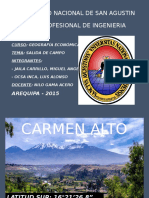 Informe Salida A Campo Carmen Alto, Charcani, Yura, Tiabaya