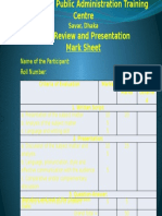 Book Review and Presentation