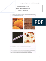 Ficha de Trabalho N.º 4 - Reprodução (Biologia 11.º)