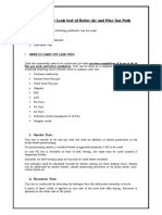 Leak Test Procedure of Boiler