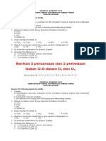 Berikan 2 Persamaan Dan 2 Perbedaan Ikatan O-O Dalam O Dan O