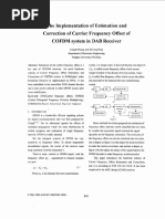 The Implementation of Estimation and Correction of Carrier Frequency Offset of COFDM System in DAB Receiver